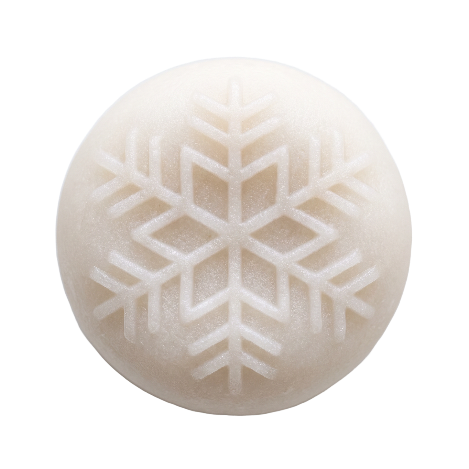 雪輪をかたどった練切